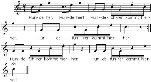Hunderuf - Noten