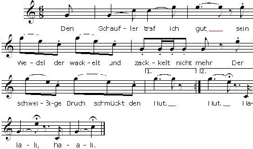 Damhirsch  tot Noten